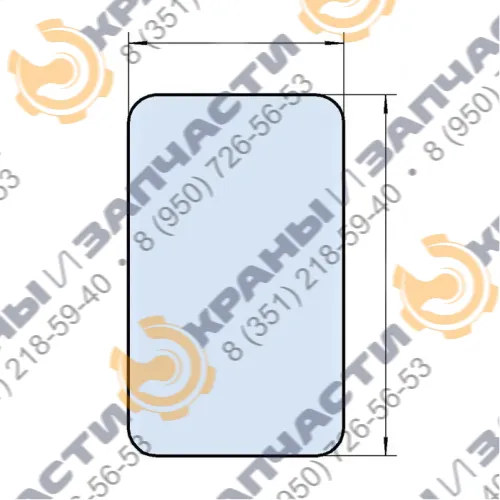 Стекло заднее нижнее Т80.45.443 620х372 трактора АГРОМАШ 80ТК 90ТГ