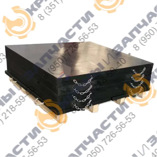 Подкладочная плита (подушка) аутригера 1200*1200 мм прямоугольная для автокранов, КМУ, автоподъемников, буровых установок