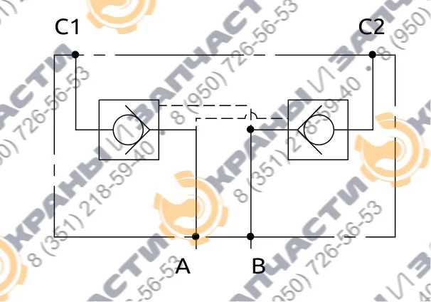 Клапан одностороннего действия A050352.01.00 HBS - чертеж 3