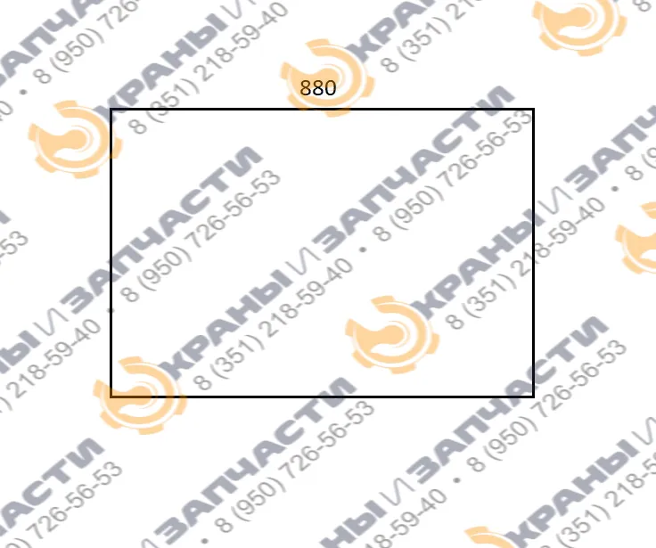 Стекло боковое 880mm кабины козлового крана КК16-20