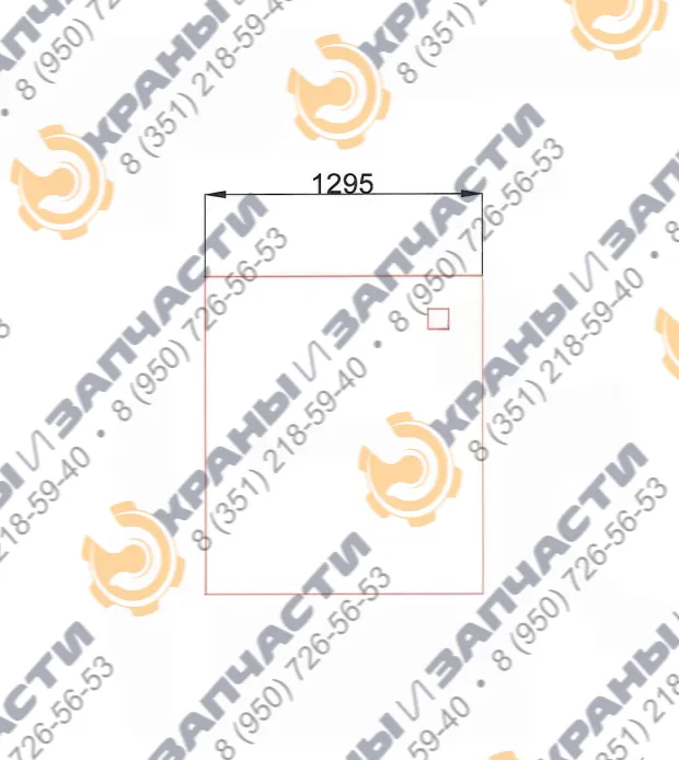 Верхнее стекло 1295mm кабины оператора палубного крана