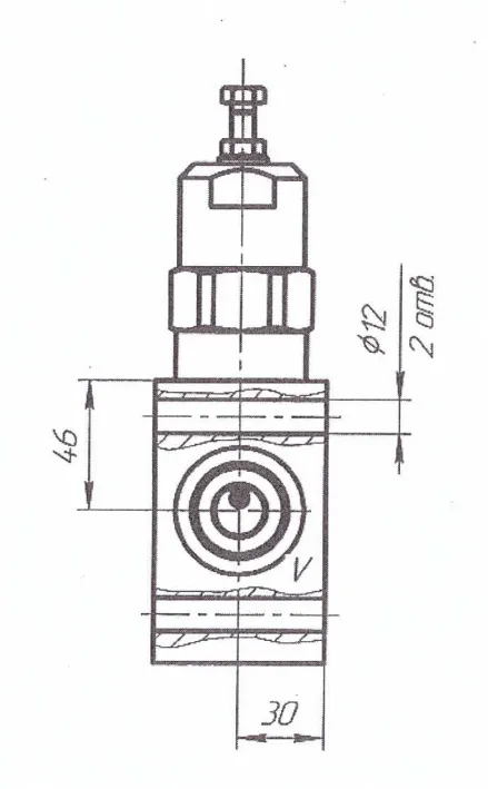 Клапан обратный FPOB 150C35 (обратно управляемый) - чертеж 1