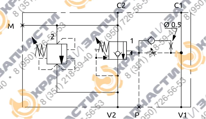 Односторонний балансировочный клапан А060696.01.00 HBS - чертеж 3