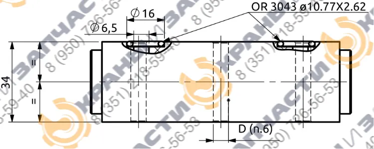 Клапан одностороннего действия A050352.01.00 HBS - чертеж 1