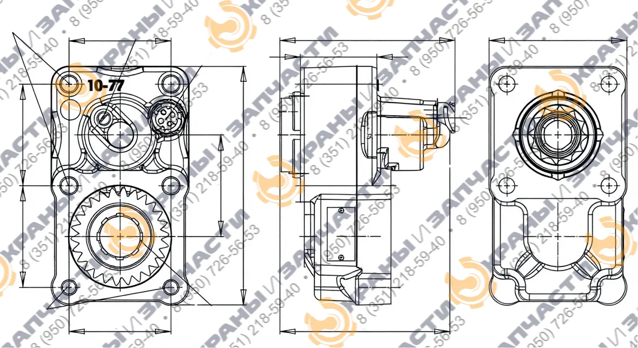 Коробка 82Z2 P082Z1PF000204 отбора мощности ISO 1:1,35 под КПП ZF  - чертеж 1