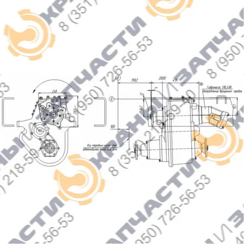 Коробка отбора мощности МП54-4205010-30