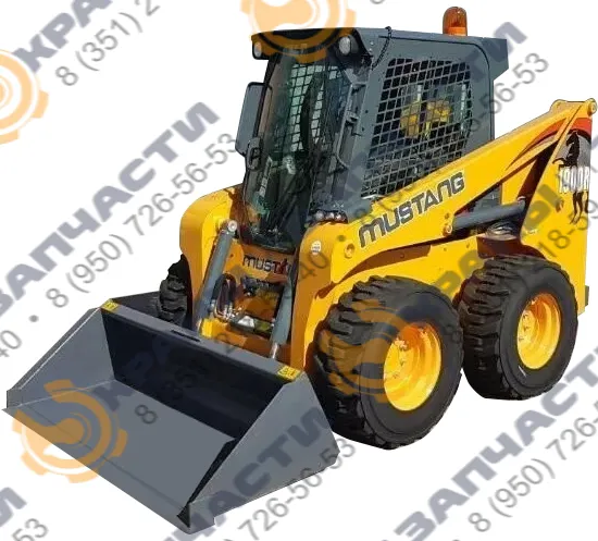 Стекло лобовое Рамка РФ (закаленное) для мини-погрузчика Mustang 1900, 2700, 3300