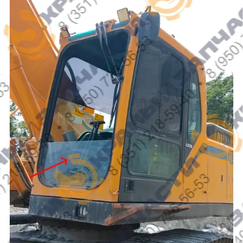  Стекло лобовое нижнее E6255F (закаленное / триплекс) для экскаватора Sdlg(LGCE) LG6210E, LG6250E