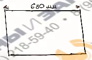 Окно боковое нижнее (680x370) мостового крана 10-А5-22.5-5 У1