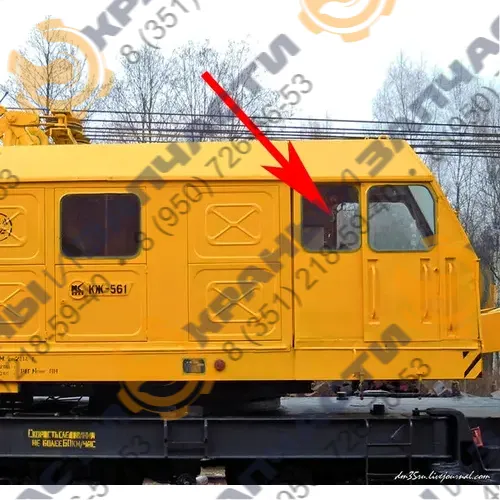 Стекло боковое 35-170.000-007 для ж/д крана КДЭ, КЖ, КЖДЭ