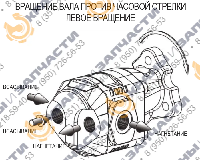 Чертеж Шестеренный насос NPLH-32 13 DIN OMFB 10500410323 