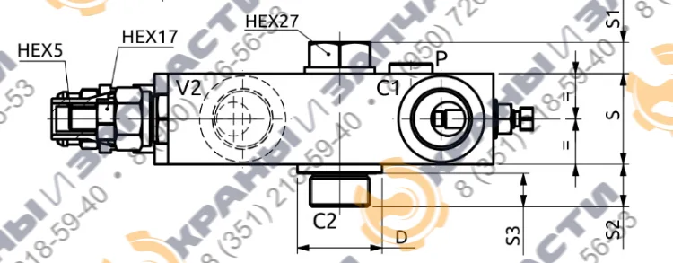 Чертеж Клапан EV3880A A060696.01.00 HBS