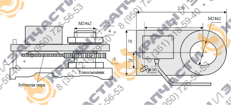 Датчик угла азимута ДУГ-04 для ОНК-160Б  - чертеж 1