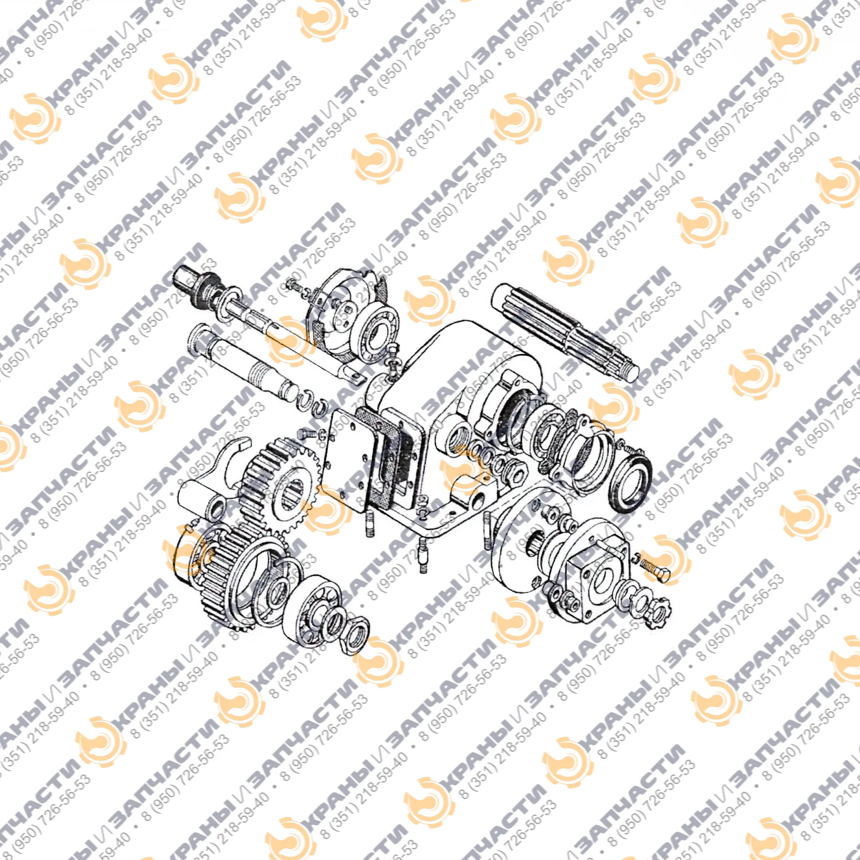 КОМ коробка отбора мощности БМ-302Б.02.01.000А, БМ-302Б.02.03.000, БМ-302б.02.05.000 для для дизельных ямобуров БКМ-302Б, БКМ-317, БКМ-205 на базе Садко