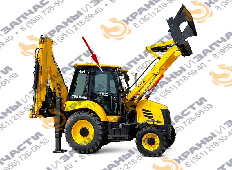 Правое боковое стекло двери кабины Tarsus 880