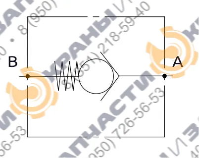 Клапан одностороннего действия A120800.02.00 HBS - чертеж 1