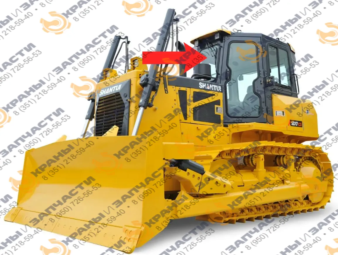 Стекло лобовое (триплекс) для бульдозера Shantui SD17