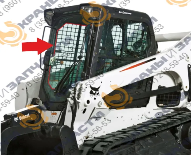Стекло лобовое (рамка РФ) для Bobcat T650/T650H/T770