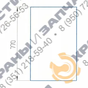 Стекло кабины полукозлового крана КПС триплекс 770 мм.