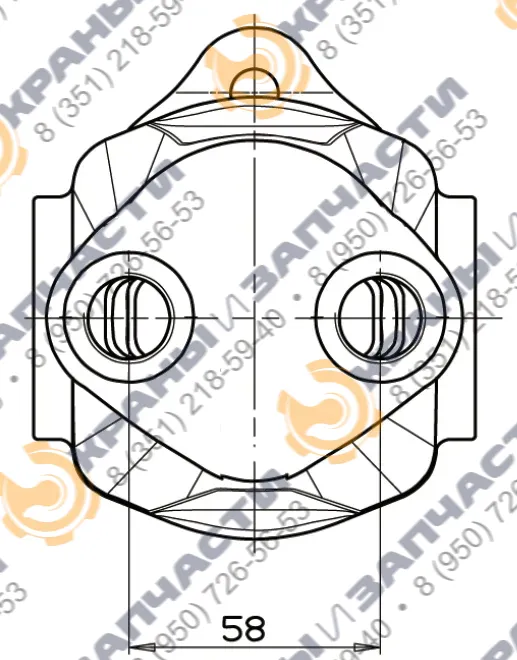 Чертеж Шестеренный насос NPLH-32 13 DIN OMFB 10500410323 