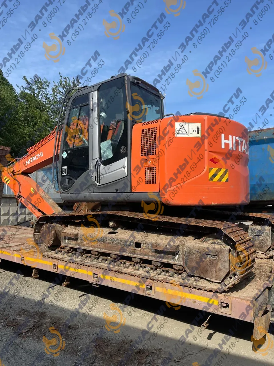 Стекло лобовое верхнее с шелкографией (закаленное) 4448306 для экскаватора Hitachi Zaxis ZX130, 140, 160, 180, 225, W1