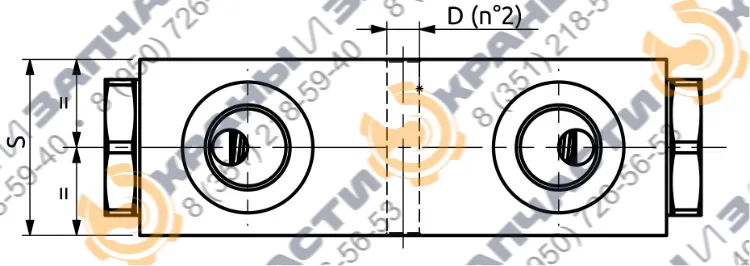 Клапан одностороннего действия A050351.04.00 HBS - чертеж 1