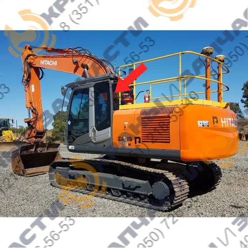 Стекло заднее (закаленное) YA00001497 для экскаватора Hitachi Zaxis 180, 200, 210, 240, 250, 270, 280, 300, 330, 350, 400, 4703G-5G