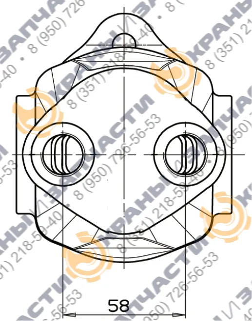 Шестеренный насос NPLH-32 13 DIN  - чертеж 1
