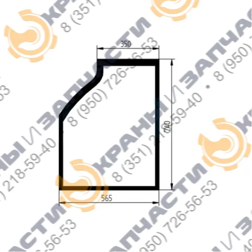 Стекло двери левое нижнее 1995989 для экскаватора Caterpillar CAT 303.5 304.5