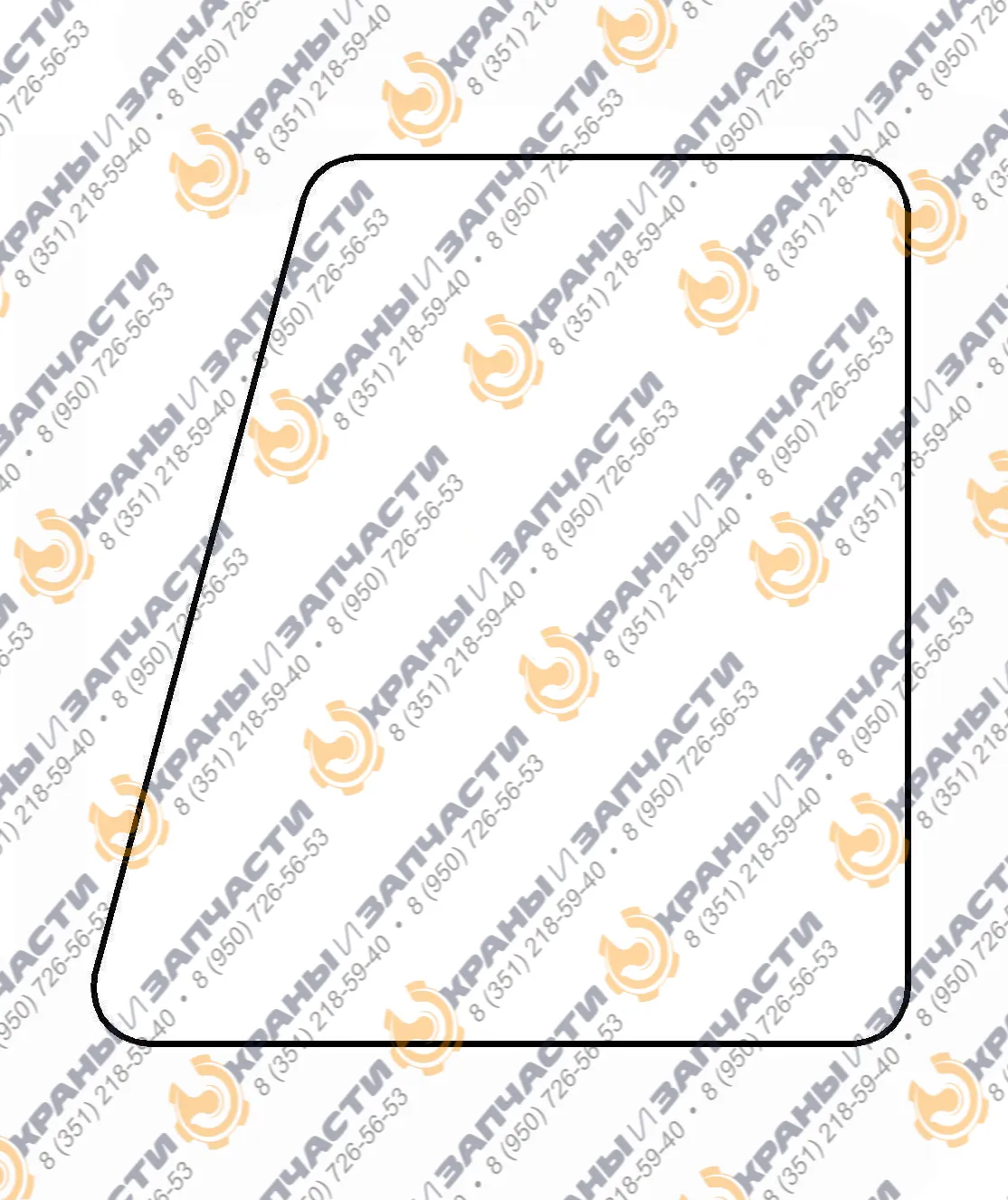 Стекло боковое дверное большое (830х778) У7810.5.045