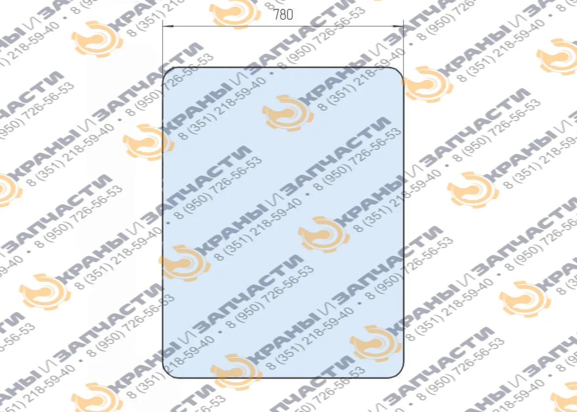 Стекло лобовое КС-45721.92.00.006 (1005x780) для автокрана Челябинец КС-45721, КС-55730