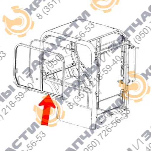  Стекло правое переднее верхнее 1572376 для экскаватора Caterpillar CAT 301.5 301.6 301.8 302.5