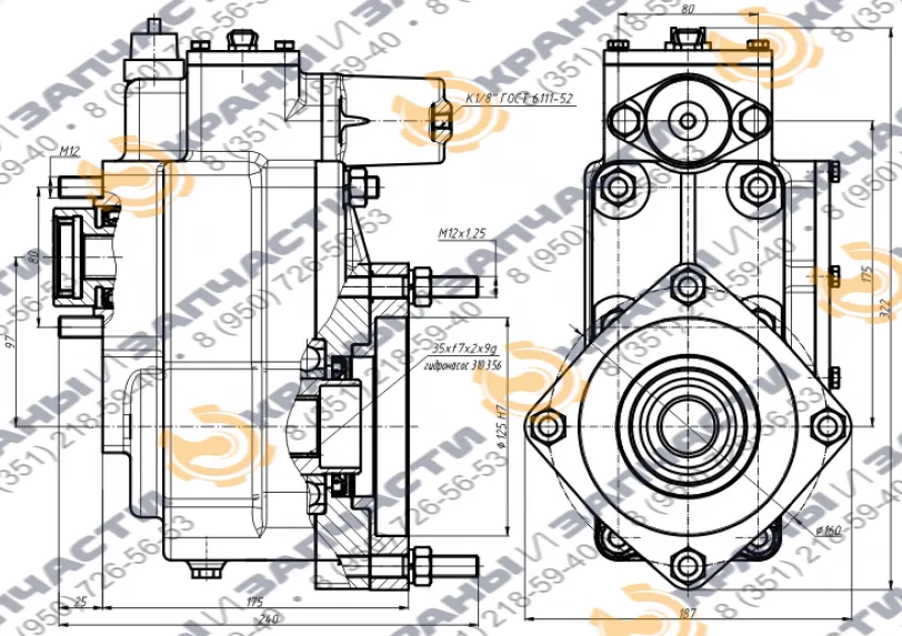 Коробка отбора мощности МП49-4209010-30
