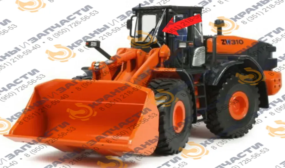 Стекло лобовое левое правое (триплекс) 263G6-74111 для погрузчика фронтального Hitachi ZW310