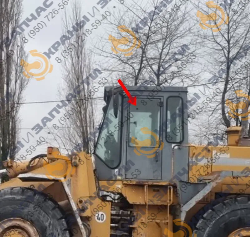 Стекло двери левое 1268х588 на фронтальный погрузчик Furukawa 365-II