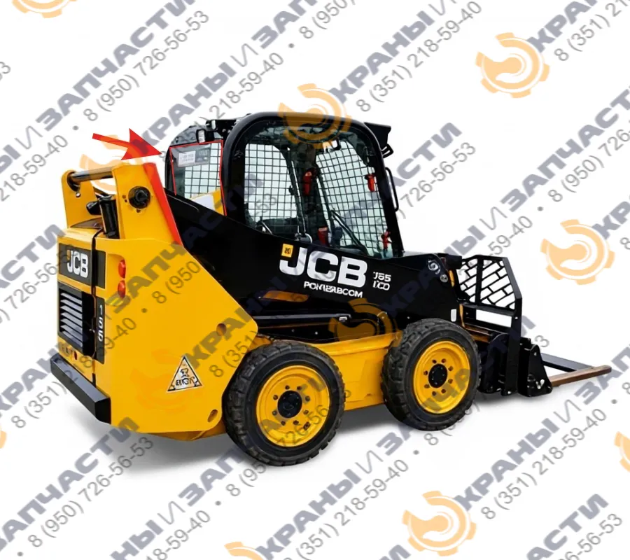 Стекло кузовное заднее JCB 155 Eco, 225 Eco, 260 Eco