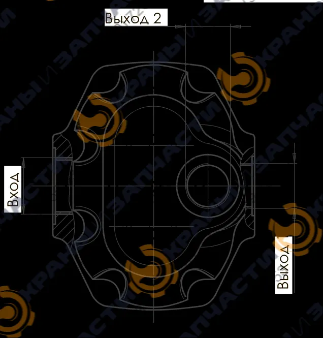 Шестеренный насос NPH-61 UNI DX OMFB - чертеж 1