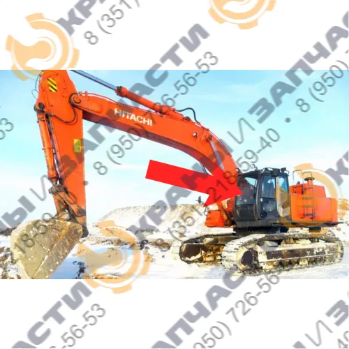 Стекло лобовое (триплекс) 4668645LHE для экскаватора Hitachi ZX450-3