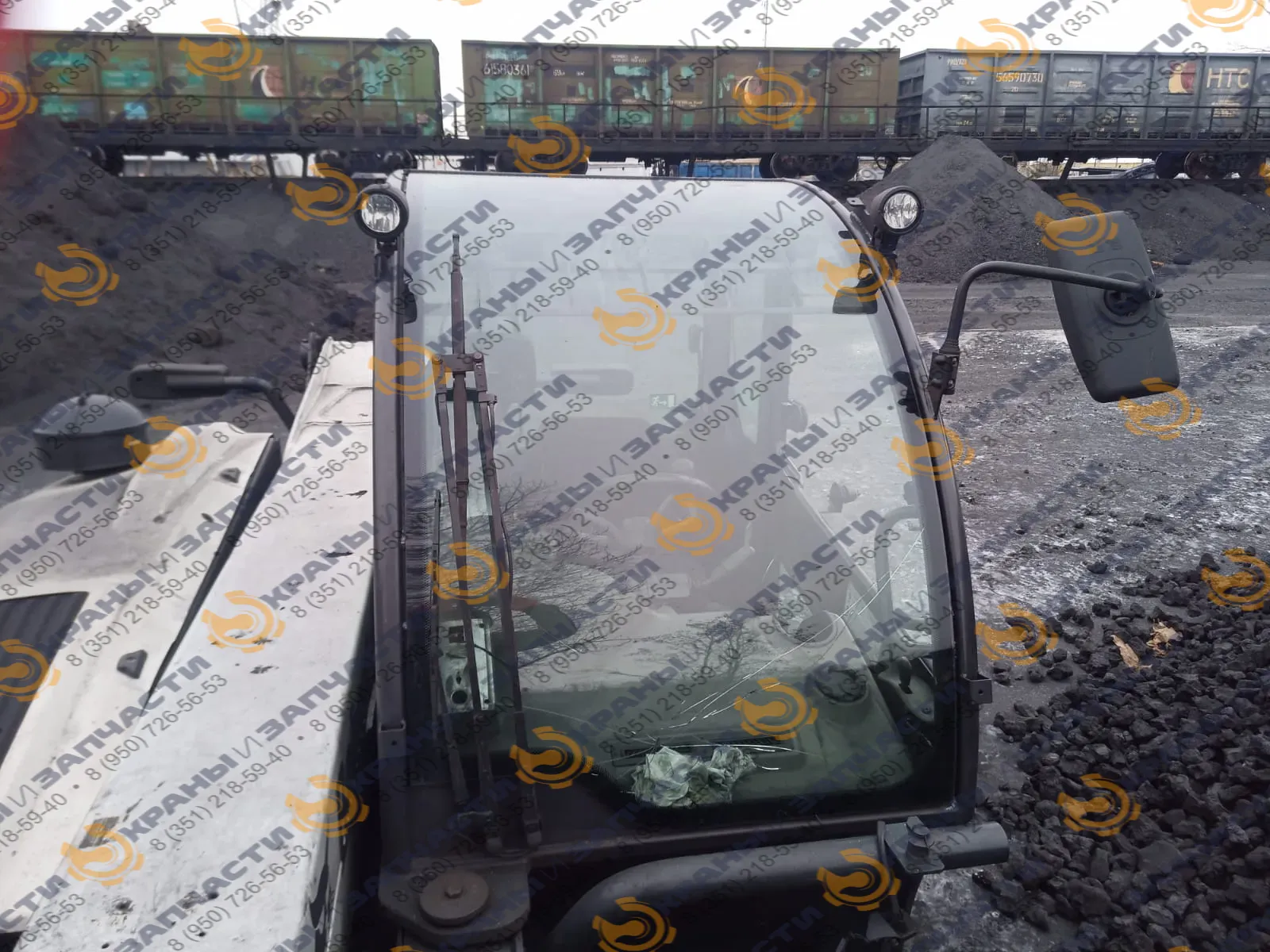 Стекло лобовое (закаленное) для погрузчика телескопического Bobcat TL358