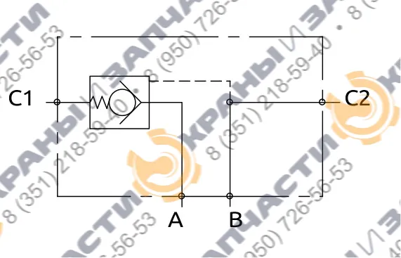 Клапан одностороннего действия A050203.03.00 HBS - чертеж 3