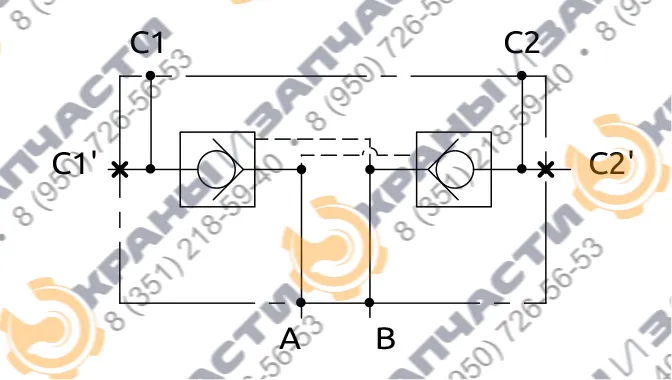 Клапан одностороннего действия A050452.01.00 HBS - чертеж 1