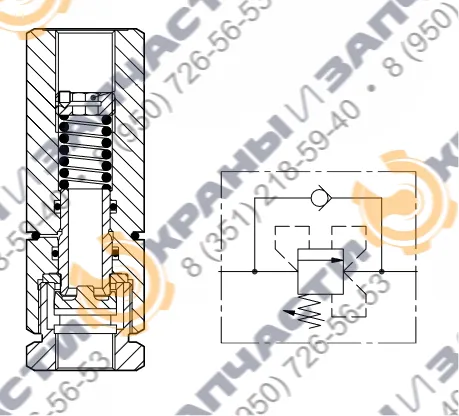 VSQ-CC-LM 05.21.17.00-03-10 (R930001451) клапан перепускной  - чертеж 1