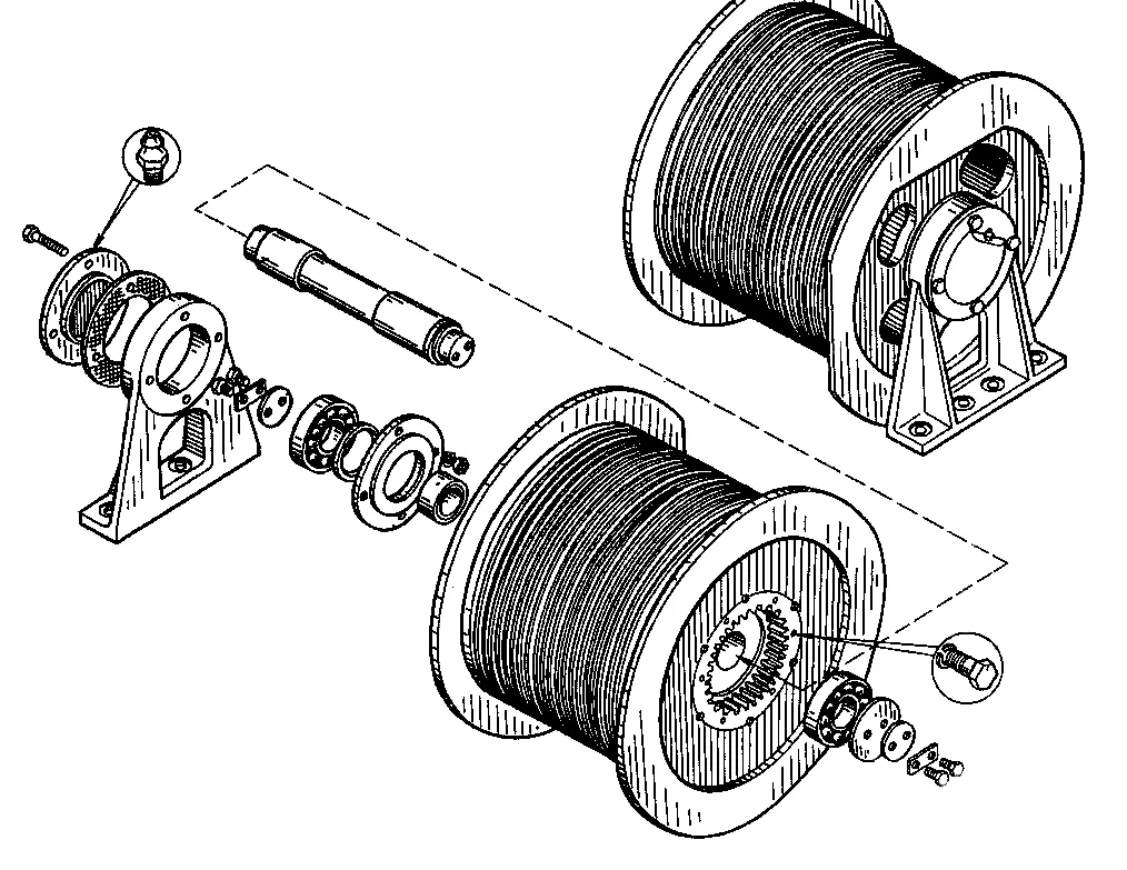 Барабаны железнодорожного крана КДЭ-163, КДЭ-253, КЖДЭ-16, КЖДЭ-25, КЖ-461, КЖ-561, КЖ-661, КЖС-16, КЖ-462, КЖ-562, КЖ-662